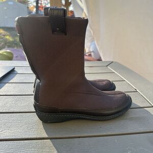 Aetrex Berries Women's Brown Neoprene Tall Lined Pull On Boots Size 6